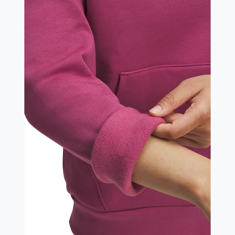 Damska bluza Under Armour Rival Feelce Shimmer Hoody fuksjowa zmierzch/irysowy blask 3