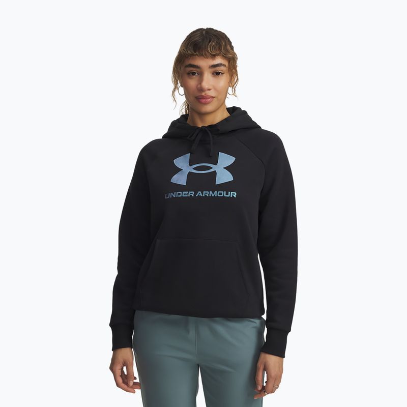 Damska bluza Under Armour Rival Feelce Shimmer Hoody czarna/irydyscencyjna