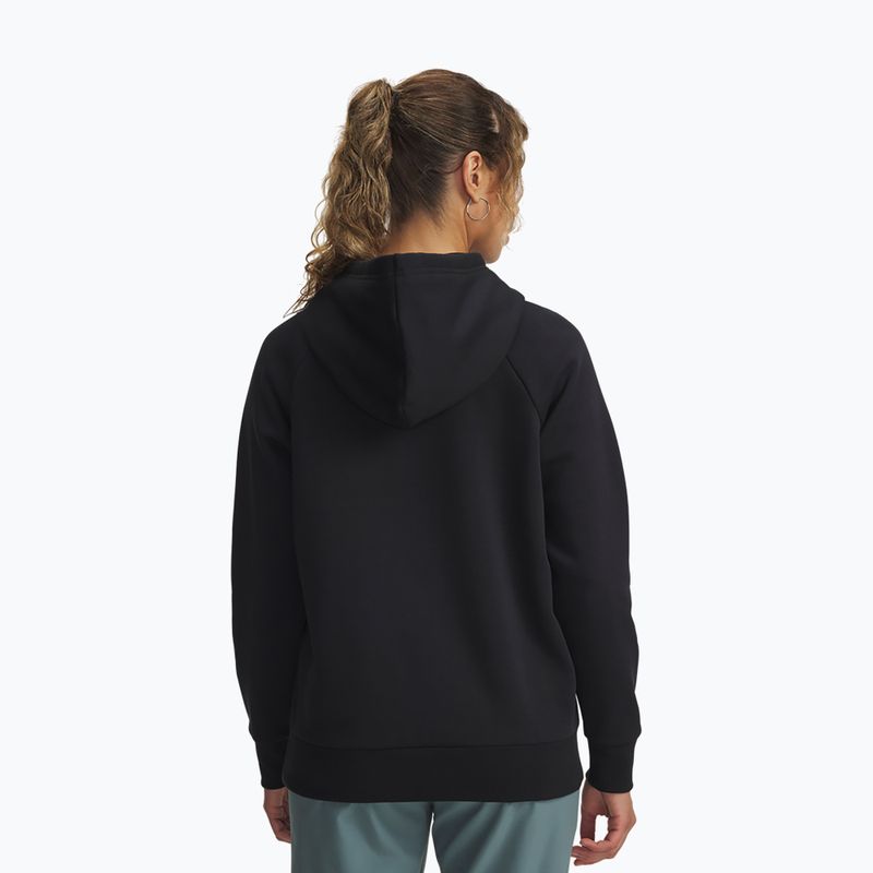 Damska bluza Under Armour Rival Feelce Shimmer Hoody czarna/irydyscencyjna 2