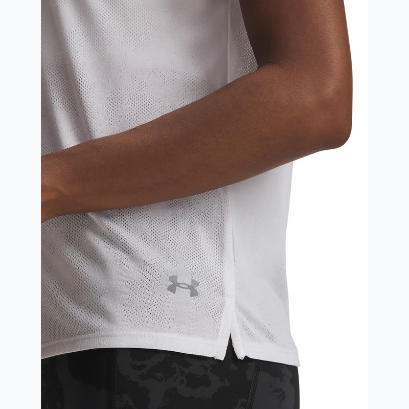 Dámske bežecké tričko Under Armour Launch Jacquard white/reflective 3