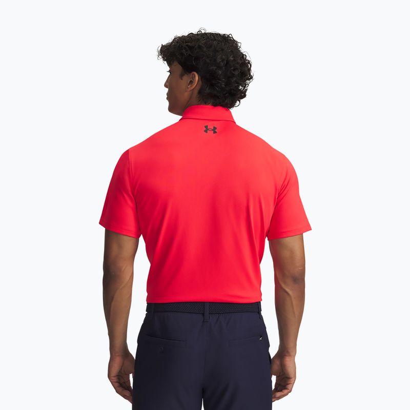 Pánska polo tričko Under Armour Tee To Green Pique Polo racer red/black 2