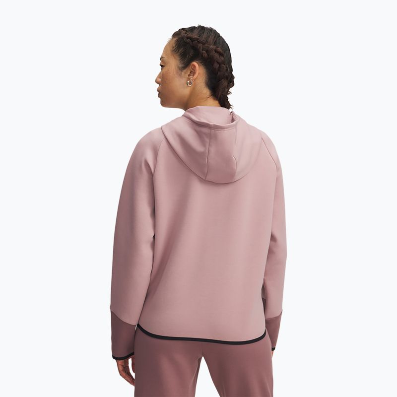 Dámska mikina Under Armour Unstoppable Fleece HZ tourmaline pink/maroon mist/black 2