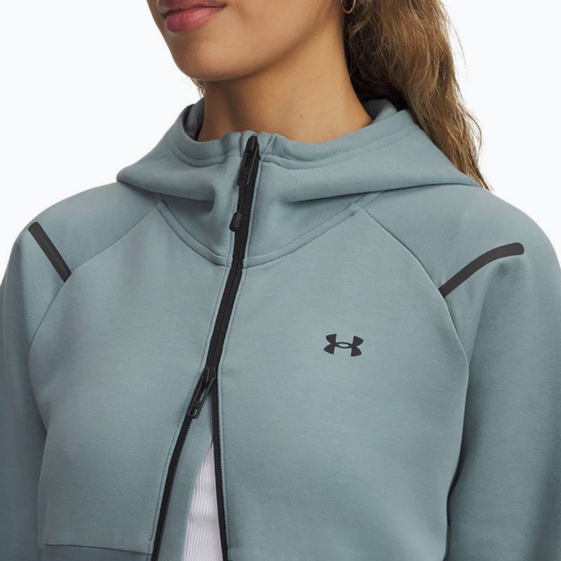 Dámska mikina Under Armour Unstoppable Fleece HZ serpentine/jasper blue/black 3