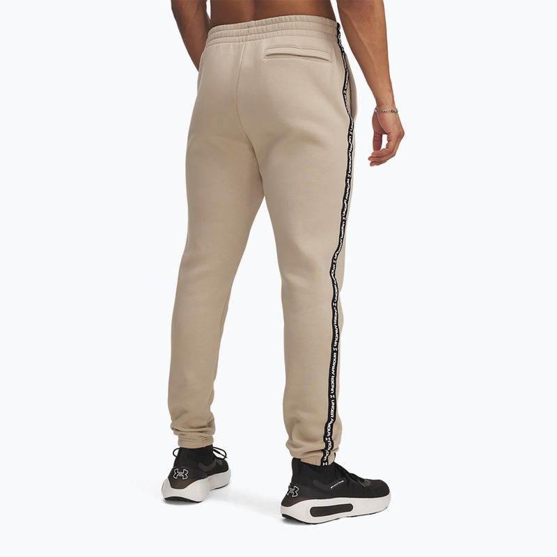 Pánske nohavice Under Armour Icon Fleece Jgr city khaki/white 3