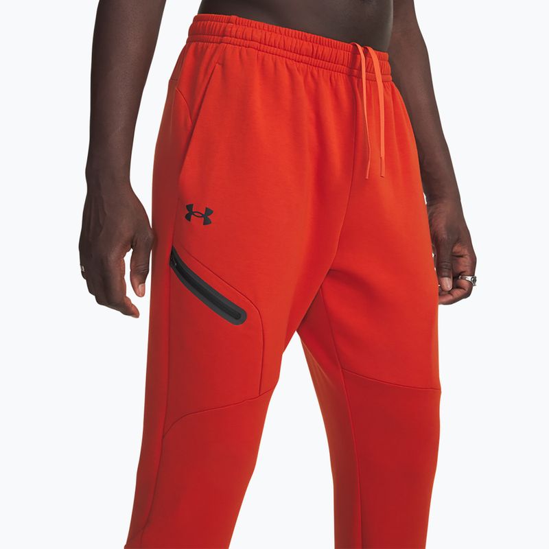 Pánske tréningové nohavice Under Armour Unstoppable Fleece Jgr surplus orange black 4