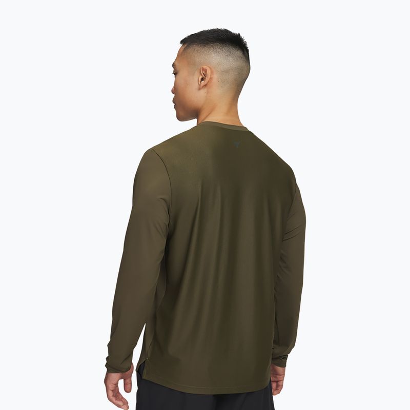 Pánske tréningové tričko longsleeve Under Armour Project Rock Iso Chill expedition green/baroque green 2