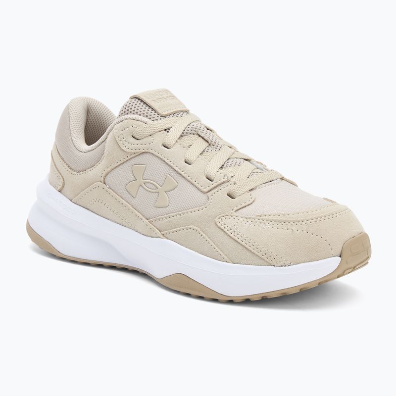 Pánske tréningové topánky Under Armour Edge Suede khaki base/white/khaki base