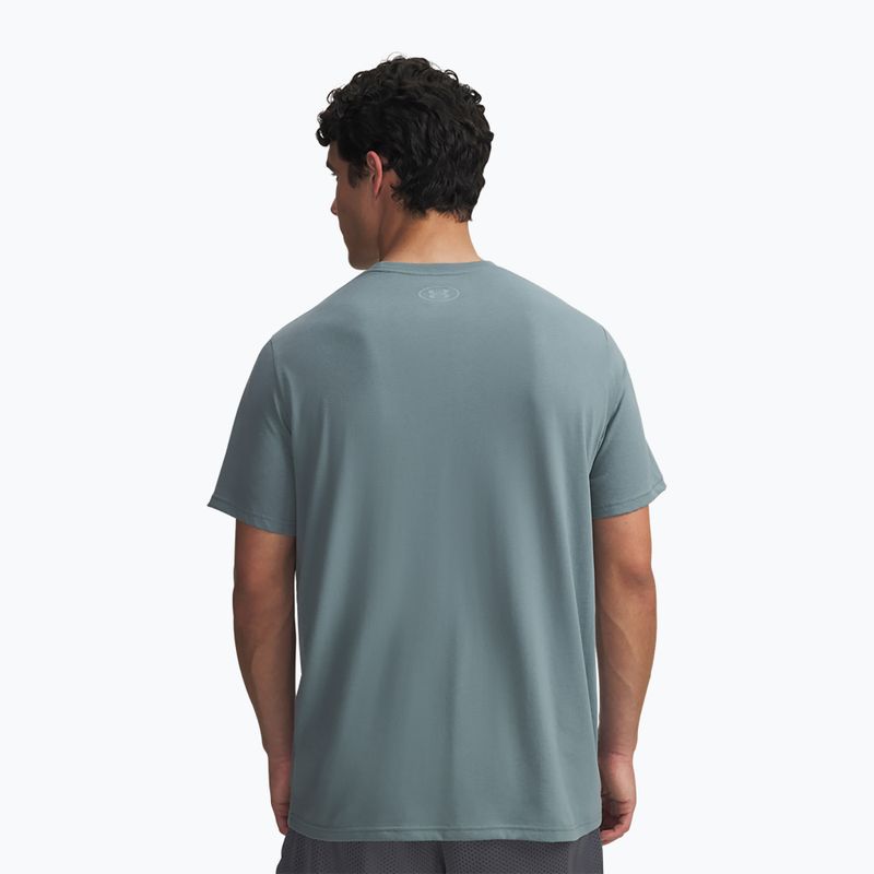Pánske tréningové tričko Under Armour Sportstyle Logo Update jasper blue/serpentine 2
