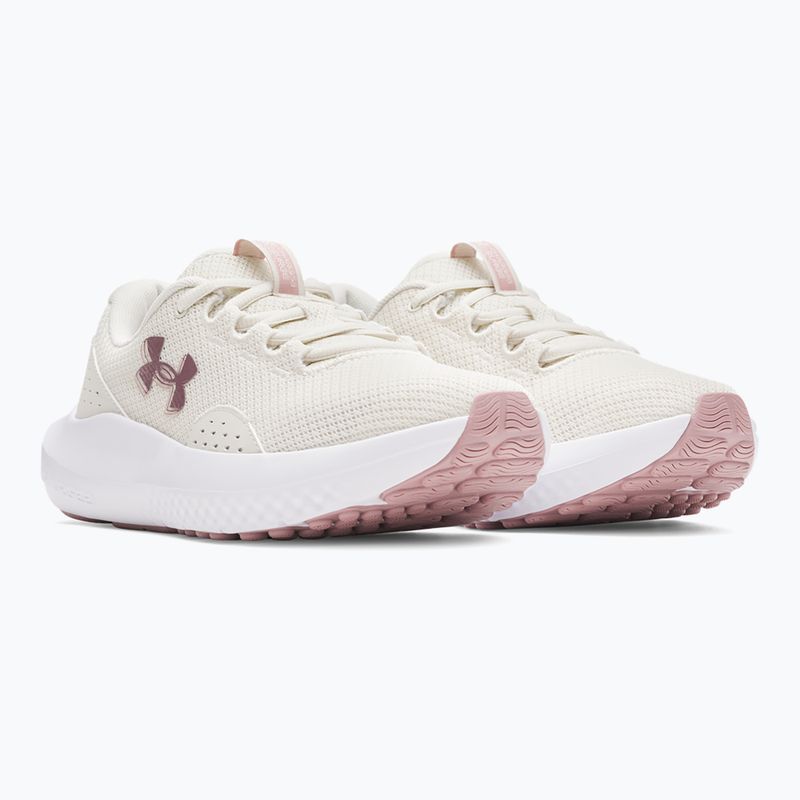 Dámske bežecké topánky Under Armour Charged Surge 4 summit white/tourmaline pink/metallic tourmaline pink 2