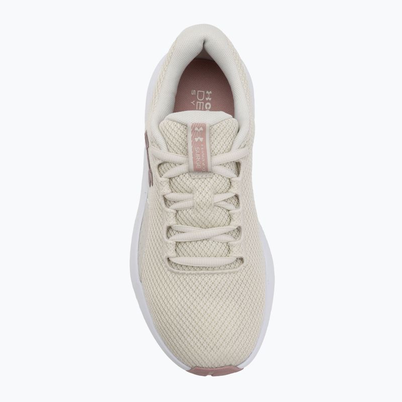 Dámske bežecké topánky Under Armour Charged Surge 4 summit white/tourmaline pink/metallic tourmaline pink 5