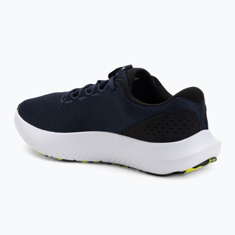 Pánske bežecké topánky Under Armour Charged Surge 4 washed navy/black/high vis yellow 3