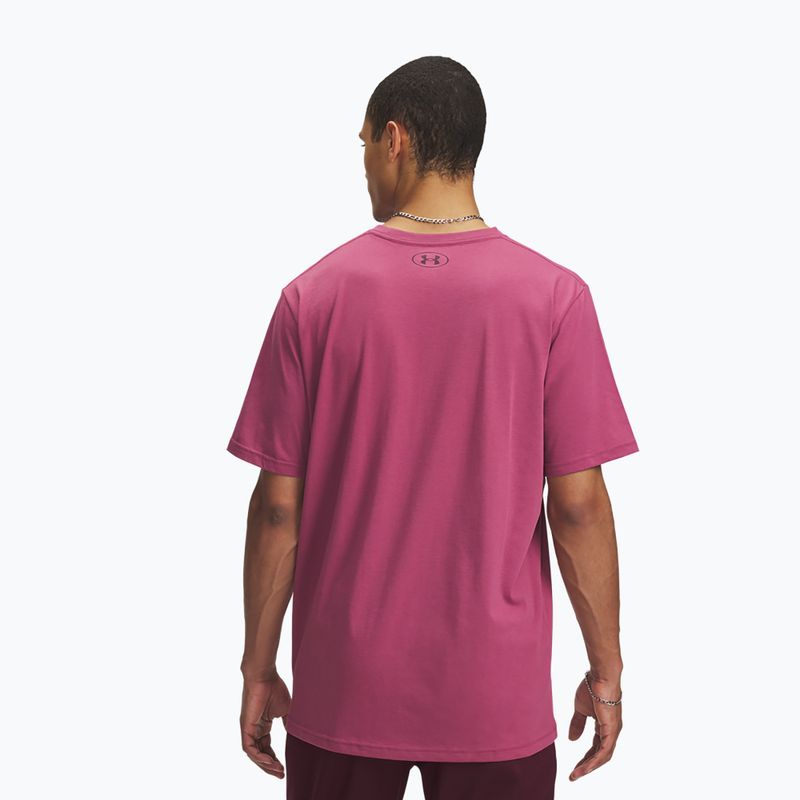 Pánska tričko Under Armour Sportstyle Left Chest fuchsia dusk/dark maroon 2