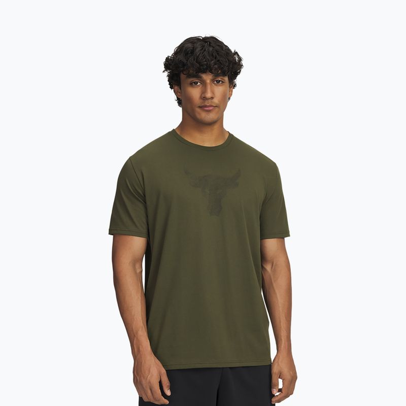 Men's training shirt Under Armour Project Rock Payoff Graphic expedition green/black