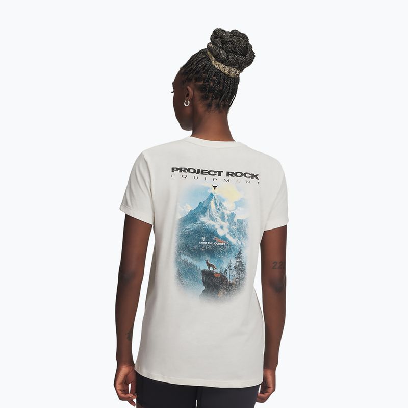 Dámske tréningové tričko Under Armour Project Rock Graphic 2 stone/black 3