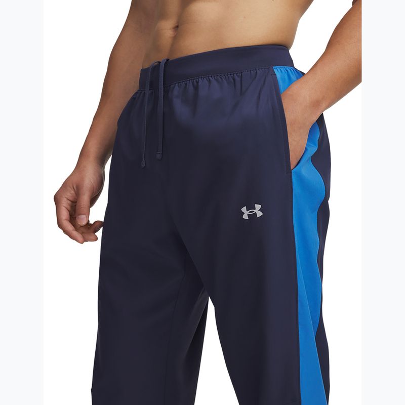 Pánske bežecké nohavice Under Armour Velociti Storm washed navy/blue atlantis/reflective 4
