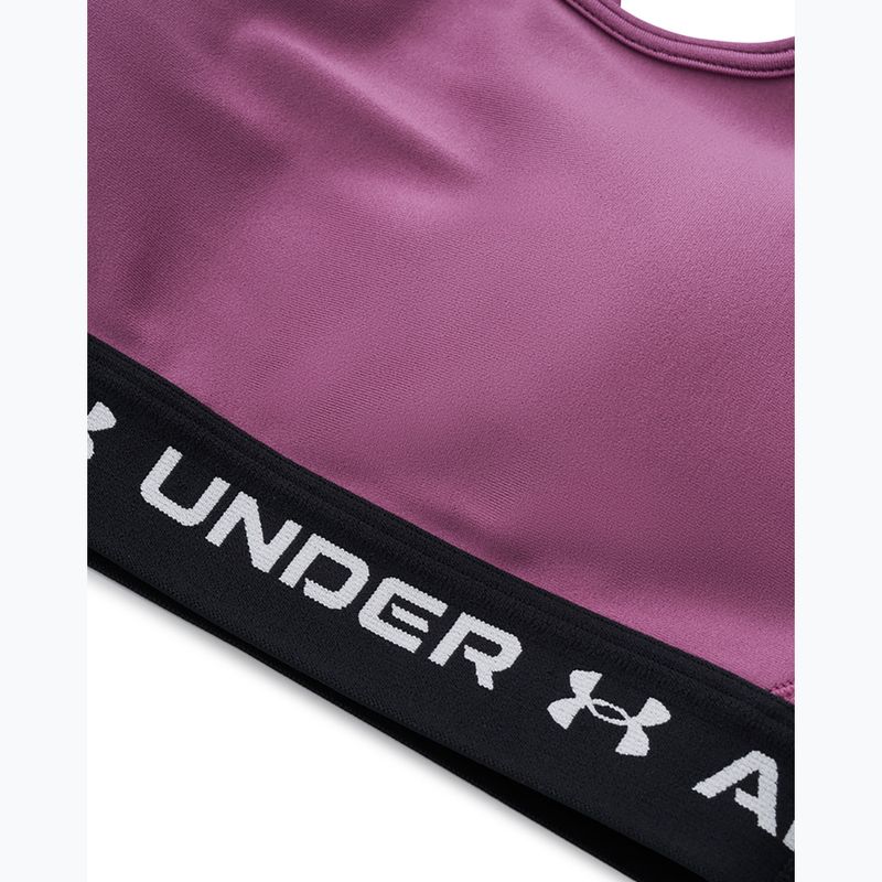 Športová podprsenka Under Armour Crossback Mid fuchsia dusk/black/white 3