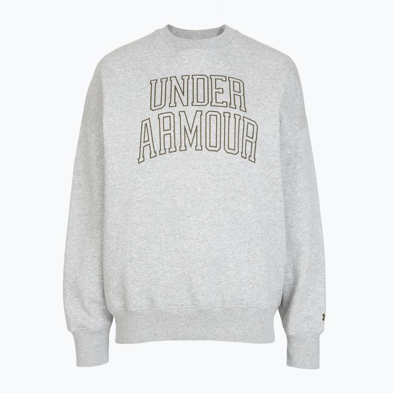 Dámská mikina Under Armour Rival Fleece Varsity Crew halo gray light heather/expedition green 3