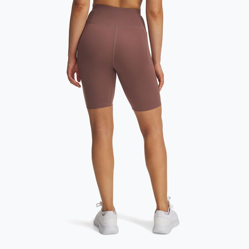 Dámske tréningové šortky Under Armour Motion Bike EMEA sierra taupe/biela 3