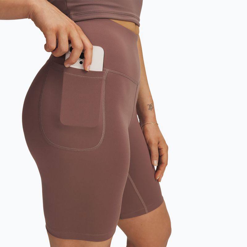 Dámske tréningové šortky Under Armour Motion Bike EMEA sierra taupe/biela 4