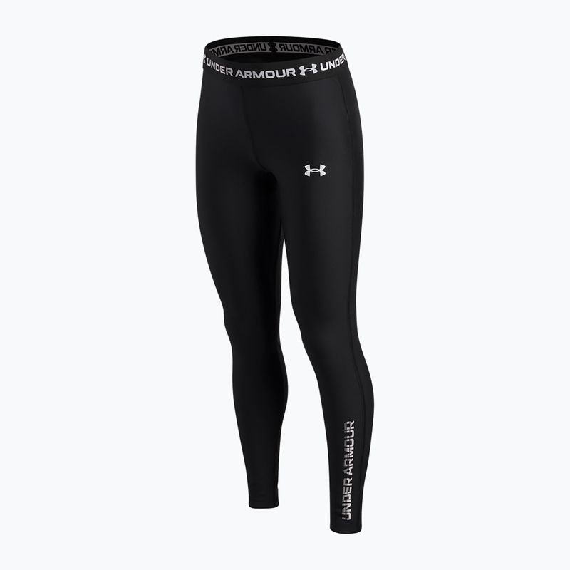 Detské legíny Under Armour HeatGear Graphic Leggings black/white 3