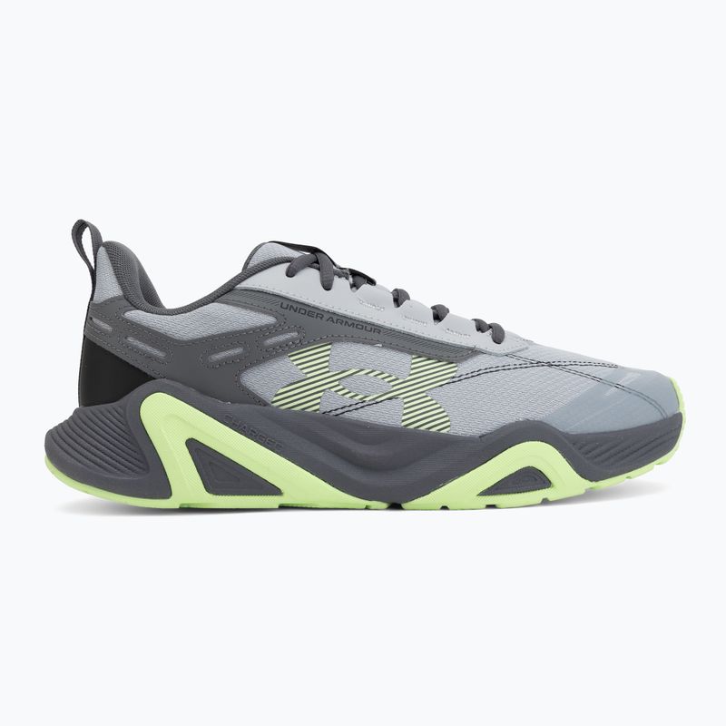 Pánske tréningové topánky Under Armour Charged Commit TR 5 mod gray/castlerock/lumos lime 2