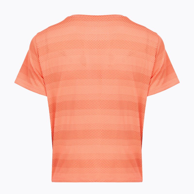Dámske bežecké tričko Under Armour Velociti electric tangerine/black/green mode 2