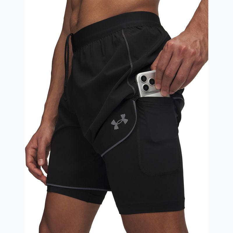 Pánske bežecké šortky Under Armour Velociti Pro 2IN1 Shorts ultimate black/reflective 4