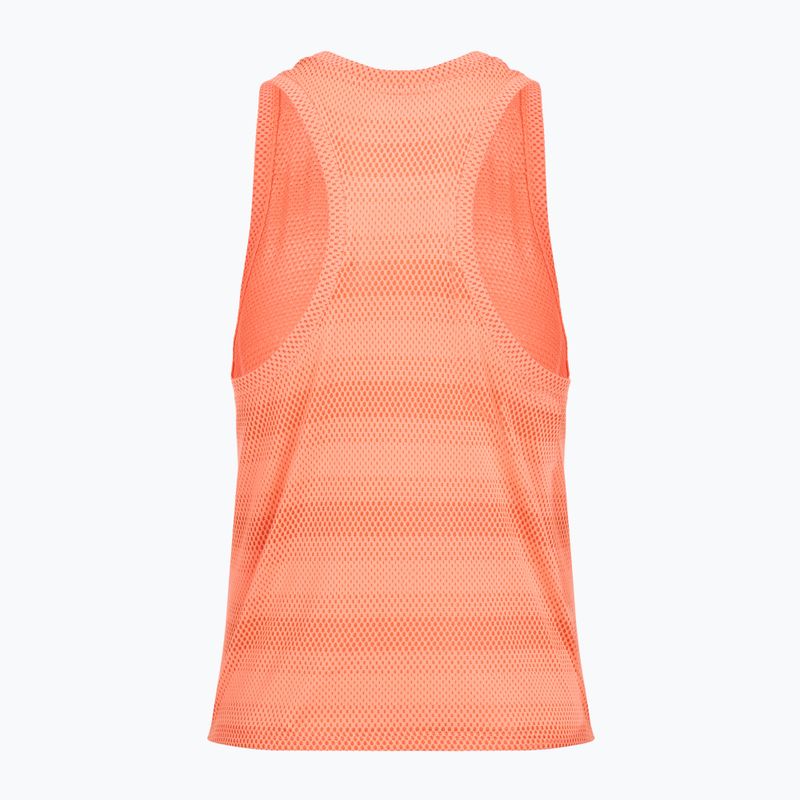 Dámske bežecké tričko Under Armour Velociti Singlet electric tangerine/black/green mode 2