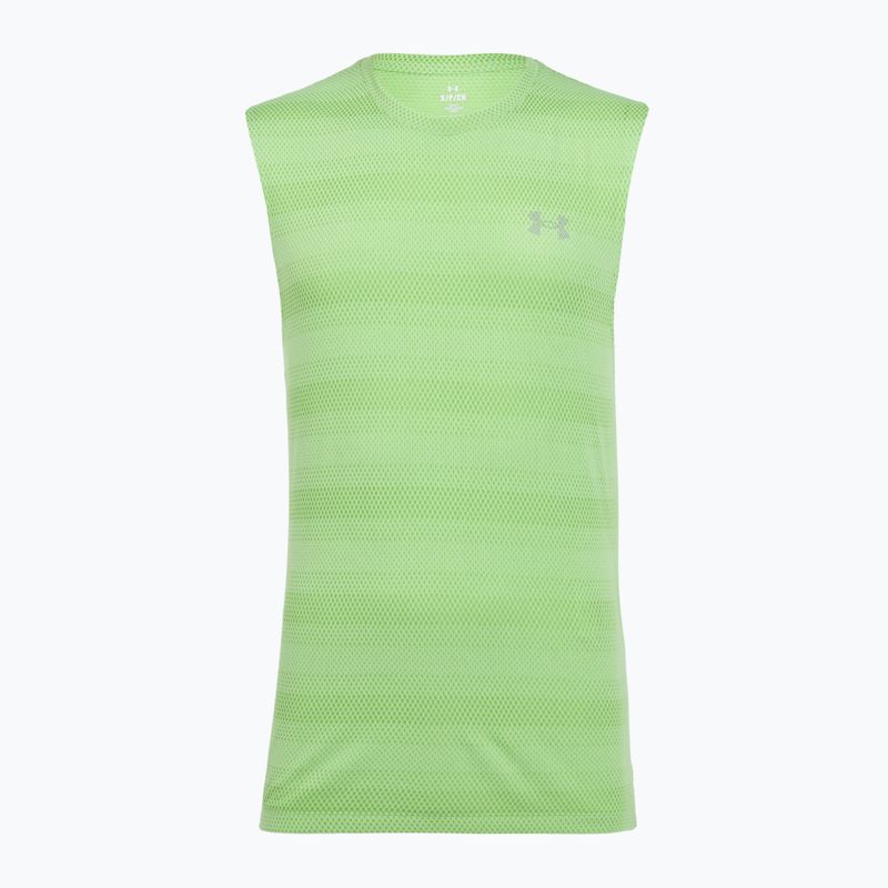 Pánske bežecké tričko Under Armour Velociti Tank lumos lime/white