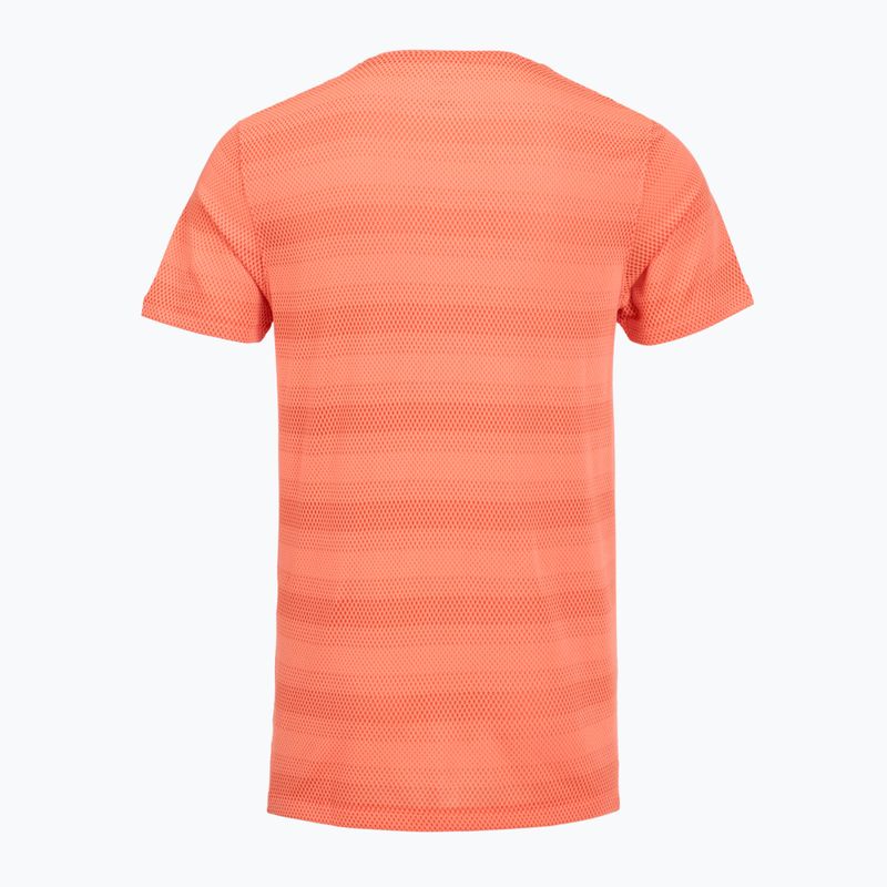 Pánske bežecké tričko Under Armour Velociti electric tangerine/black/green mode 2