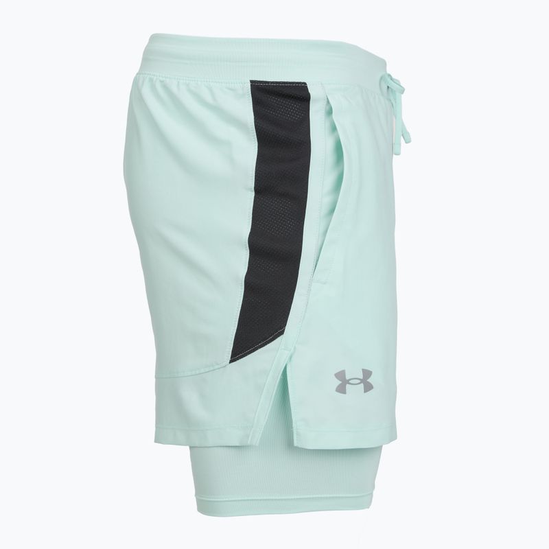 Pánske bežecké šortky Under Armour Launch 5" 2IN1 refresh mint/castlerock 3