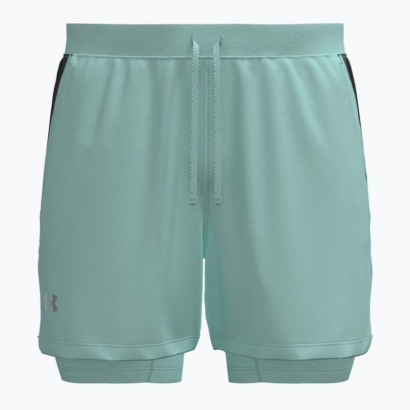 Pánske bežecké šortky Under Armour Launch 5" 2IN1 refresh mint/castlerock