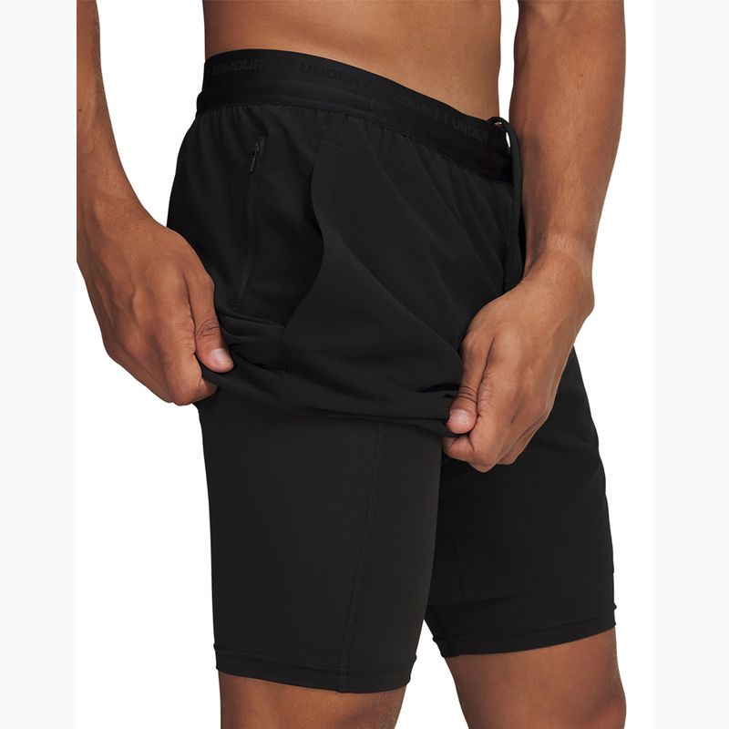 Pánske tréninkové šortky Under Armour Vanish Elite 2IN1 Shorts ultimate black/ultimate black/ultimate black 4