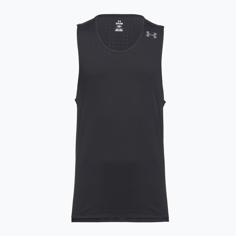 Pánske bežecké tričko Under Armour Velociti Pro Singlet black/black/metallic silver