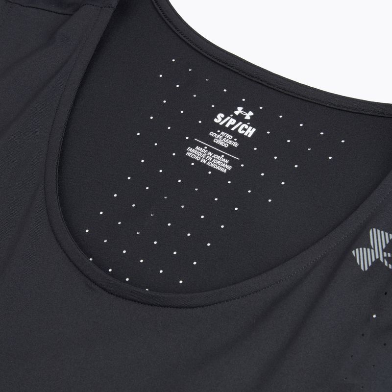 Pánske bežecké tričko Under Armour Velociti Pro Singlet black/black/metallic silver 3