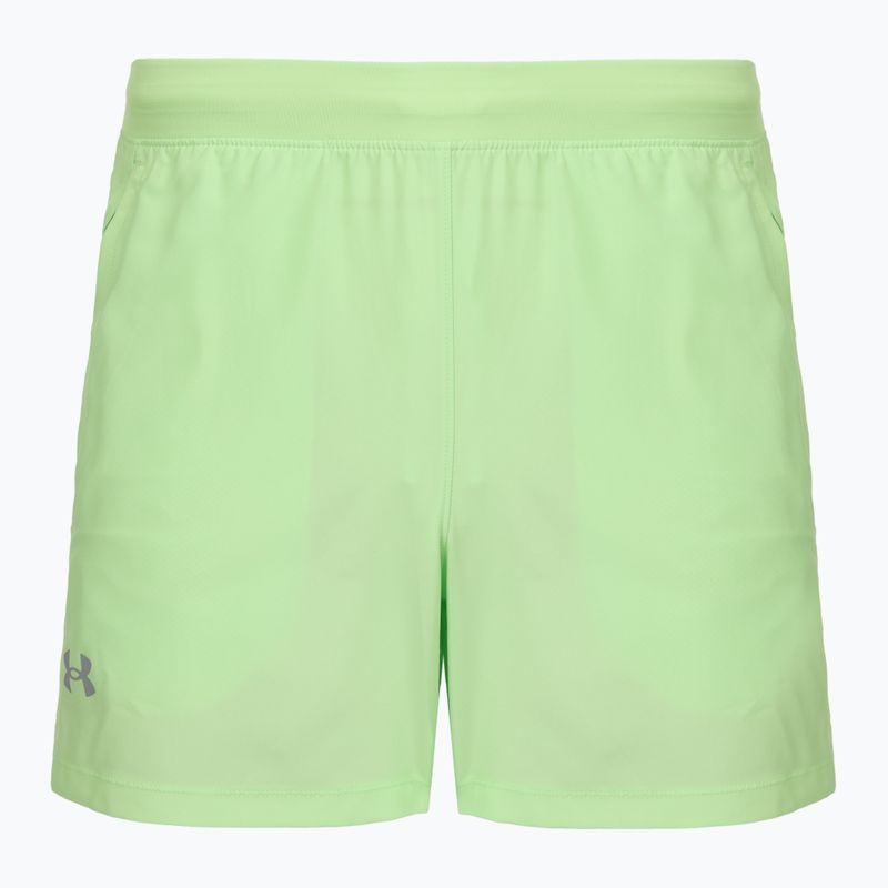 Pánske bežecké šortky Under Armour Launch 5" lumos lime/white
