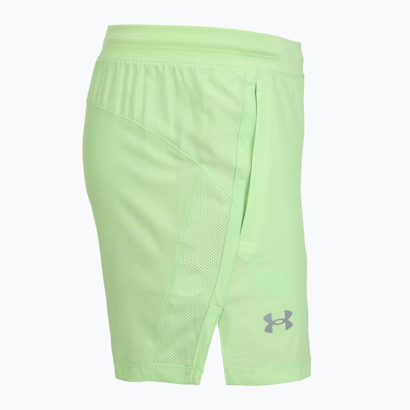Pánske bežecké šortky Under Armour Launch 5" lumos lime/white 3