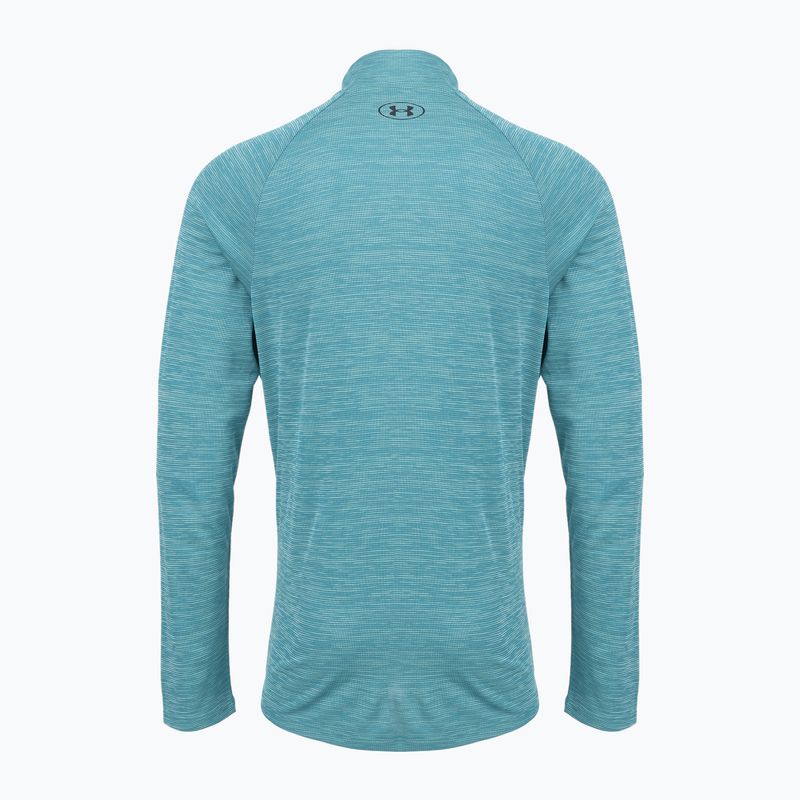 Pánske tričko longsleeve Under Armour Tech Textured 1/2 Zip boundless blue/black 2