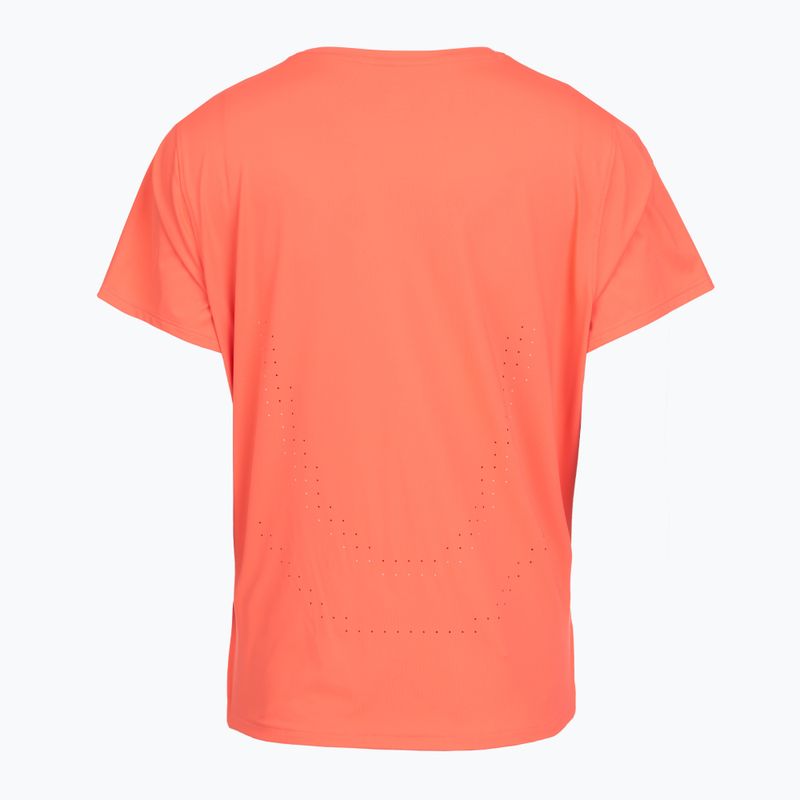Dámske bežecké tričko Under Armour Velociti Pro electric tangerine/black/green mode 2