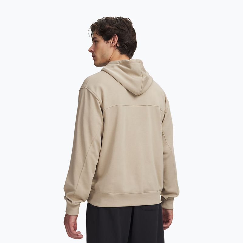 Pánska mikina Under Armour Rival LW Hoodie city khaki/black 2