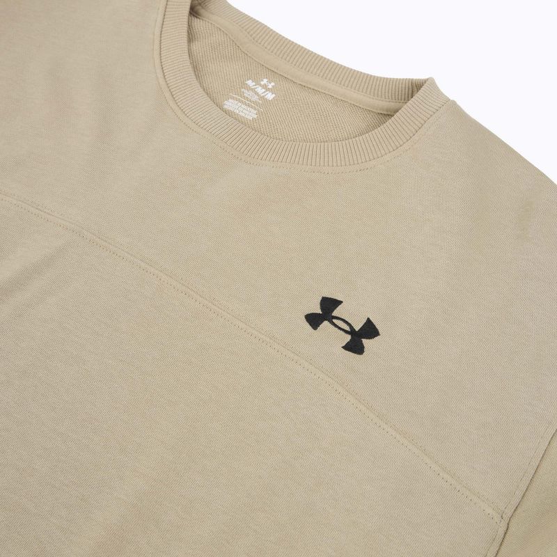 Pánska mikina Under Armour Rival LW Crew city khaki/black 3