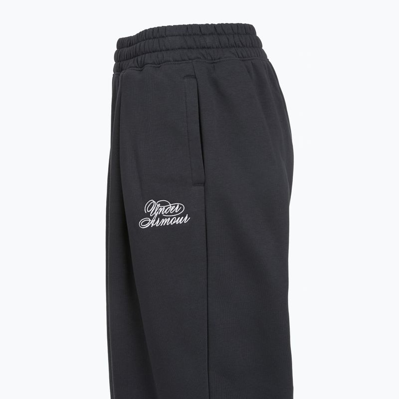 Dámske nohavice Under Armour Rival Fleece Script black/white 3