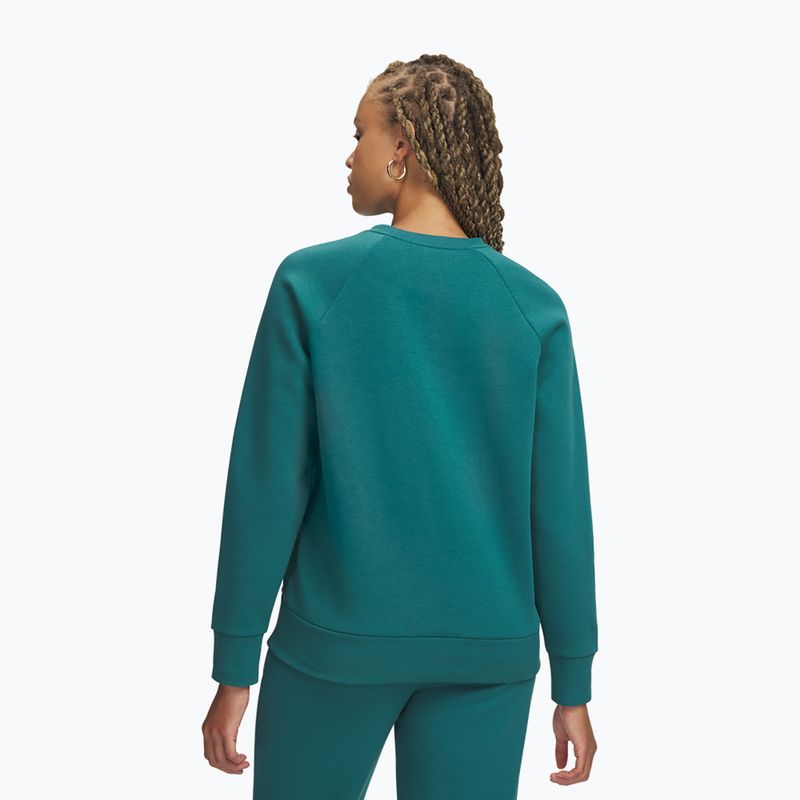 Dámska mikina Under Armour Rival Fleece Crew rack green/white 2
