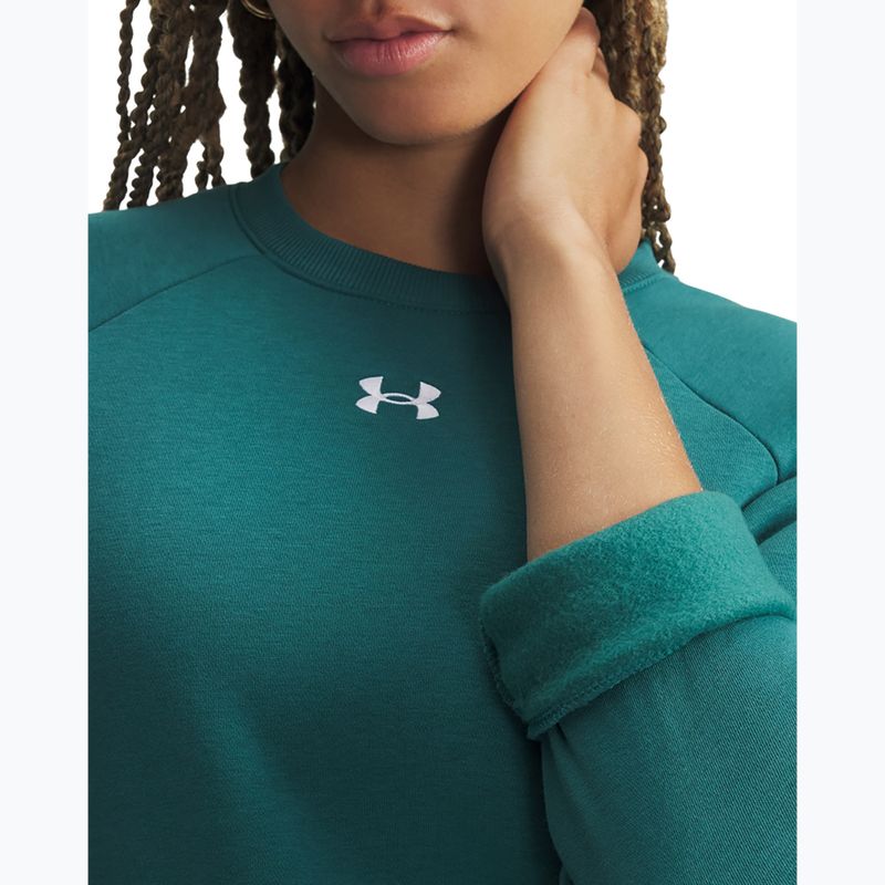 Dámska mikina Under Armour Rival Fleece Crew rack green/white 3