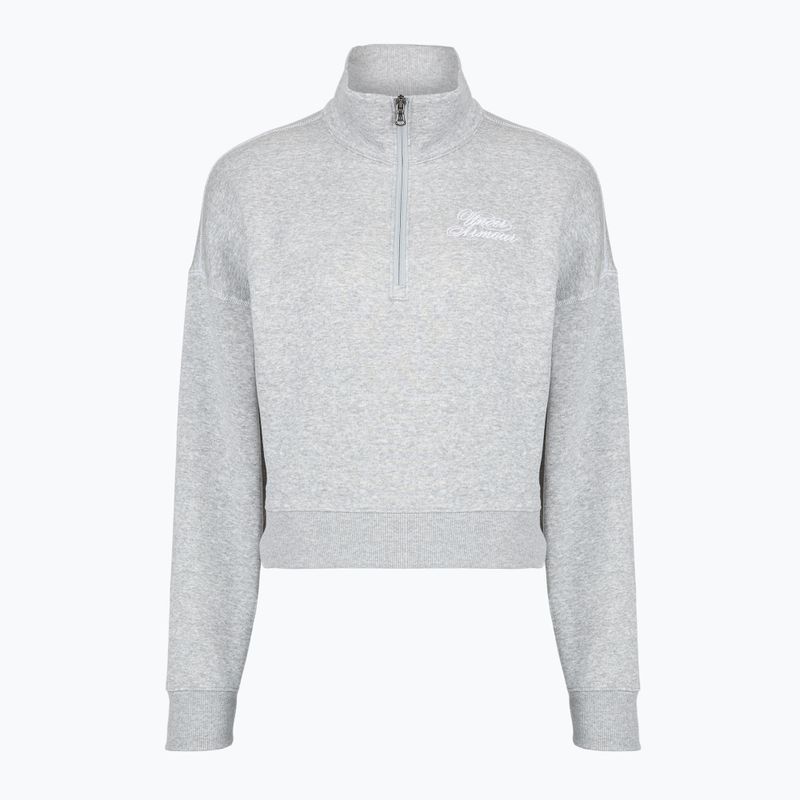 Dámska mikina Under Armour Rival Fleece Script HZ blue gray light heather/white