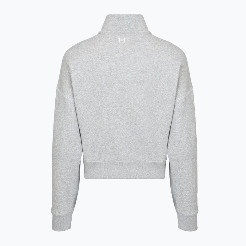 Dámska mikina Under Armour Rival Fleece Script HZ blue gray light heather/white 2