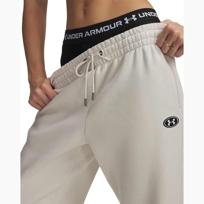 Nohavice dámske Under Armour Icon Fleece Nov Jogger summit white/white 4