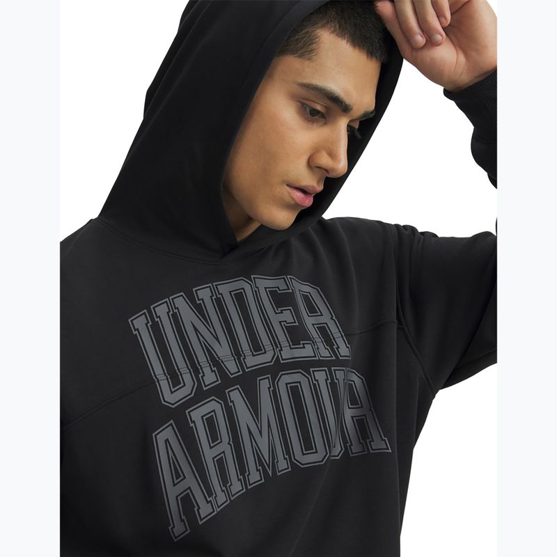Pánska mikina Under Armour Rival LW Graphic Hoodie black/black 3