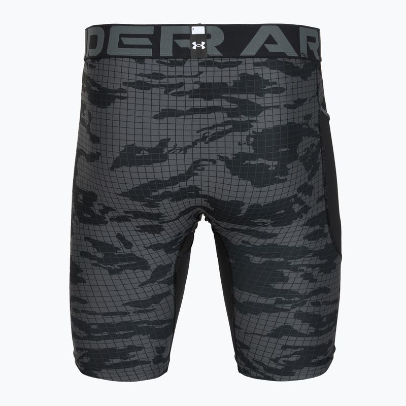 Pánske tréningové šortky Under Armour HG Printed Long Short black/castlerock/white 2