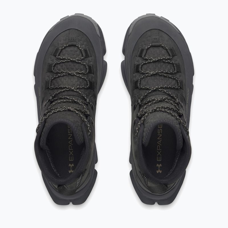 Pánske turistické topánky Under Armour Charged Expanse Mid LTHR WP Black/Anthracite/Bayou 3